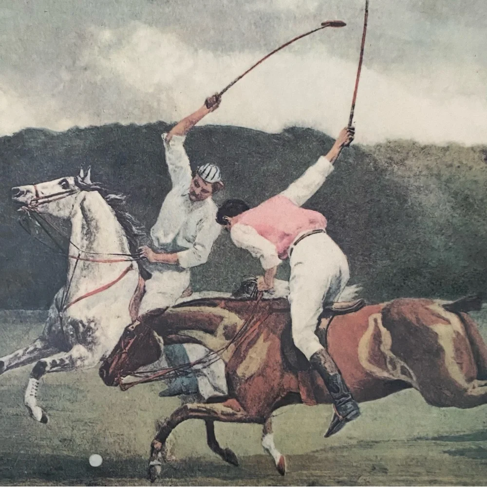 Set of 8 Vintage Polo Players Placemats and Coasters - Picture 7 of 16